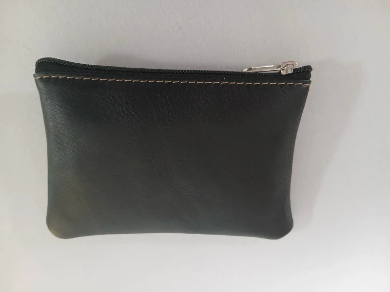 Monedero cremallera color negro marca Piel Guerrero
