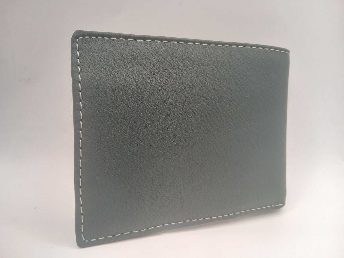 Cartera de piel 423 color verde marca piel Guerrero