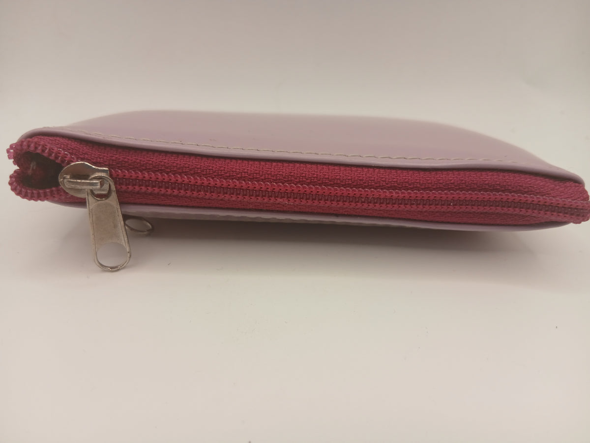 Monedero cremallera 100 color morado marca piel Guerrero