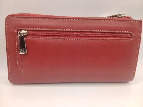 Billeteras de piel color rojo marca Fasino