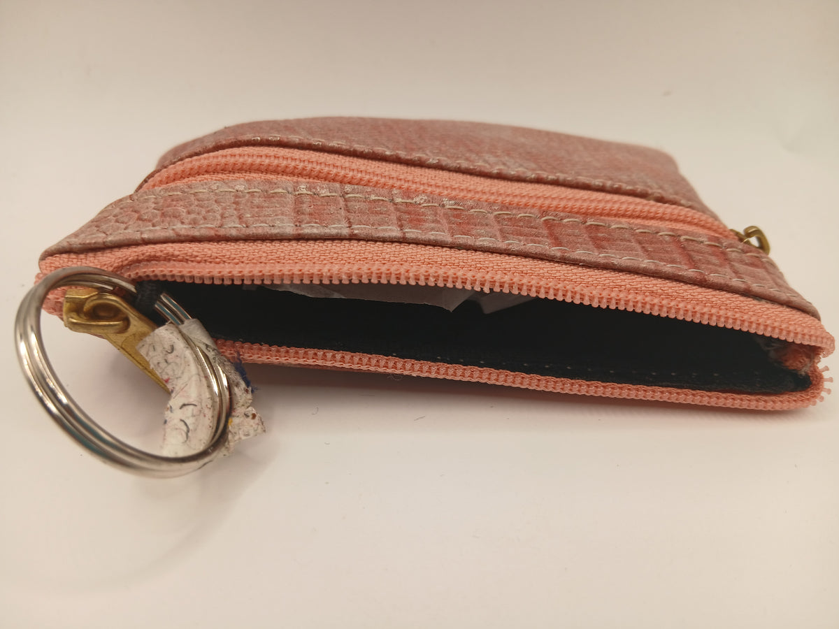Monedero cremallera 100 color salmon marca piel Guerrero