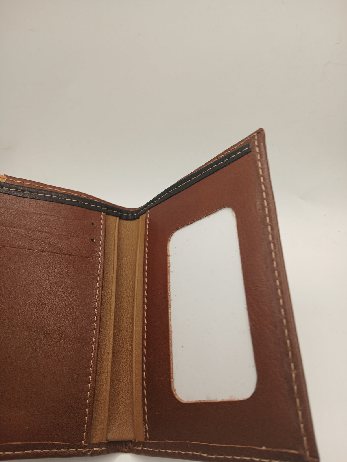 Cartera de piel 460 color cuero marca piel Guerrero