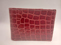 Cartera de piel 422 rojo/marrón marca piel Guerrero