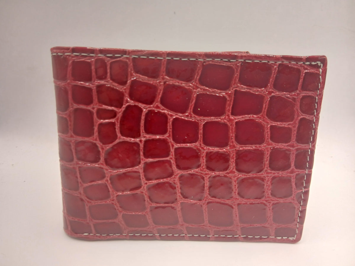 Cartera de piel 422 rojo/marrón marca piel Guerrero