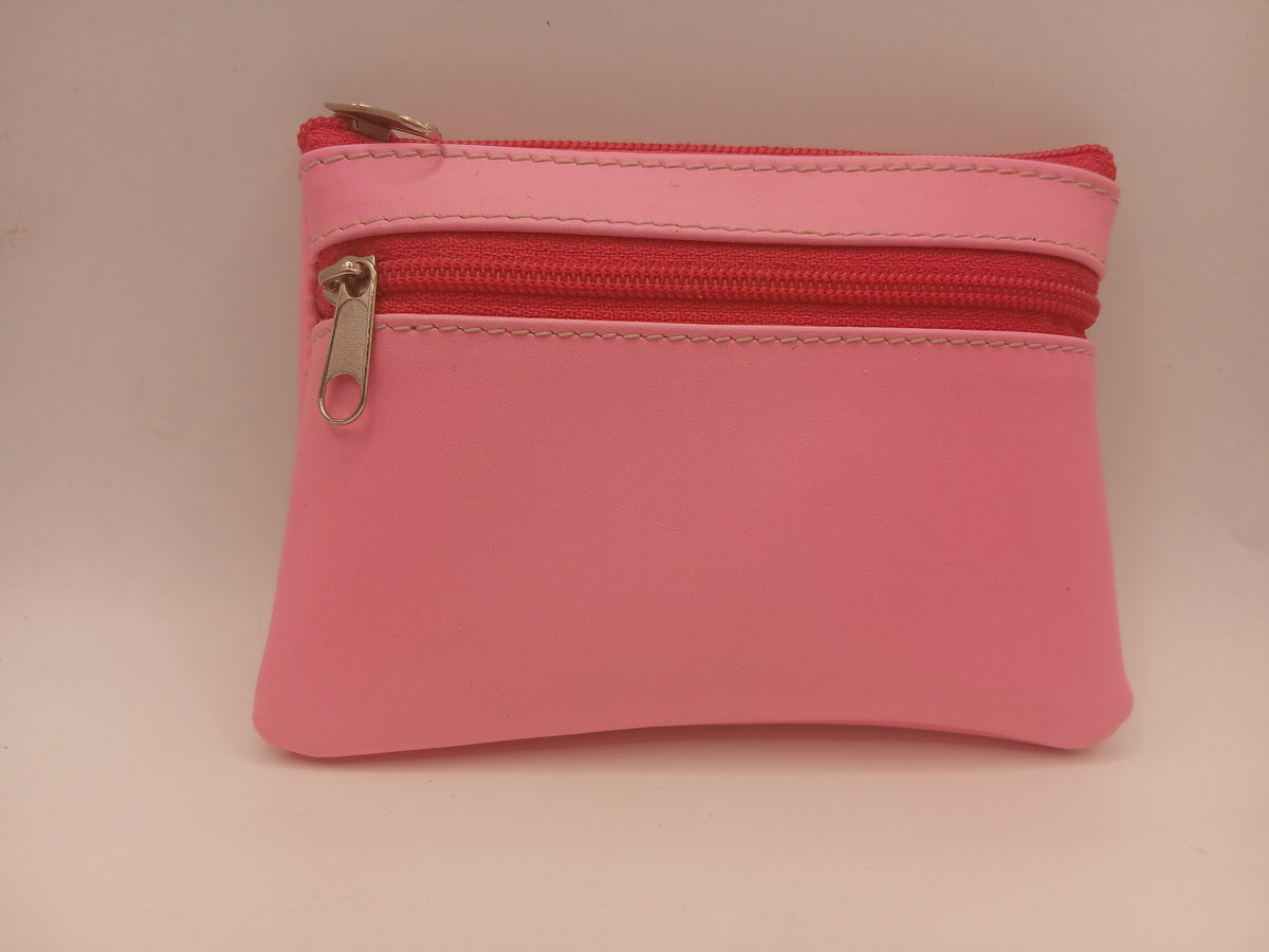 Monedero cremallera 100 color fucsia marca piel Guerrero