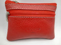 Monedero cremallera color rojo piel Guerrero