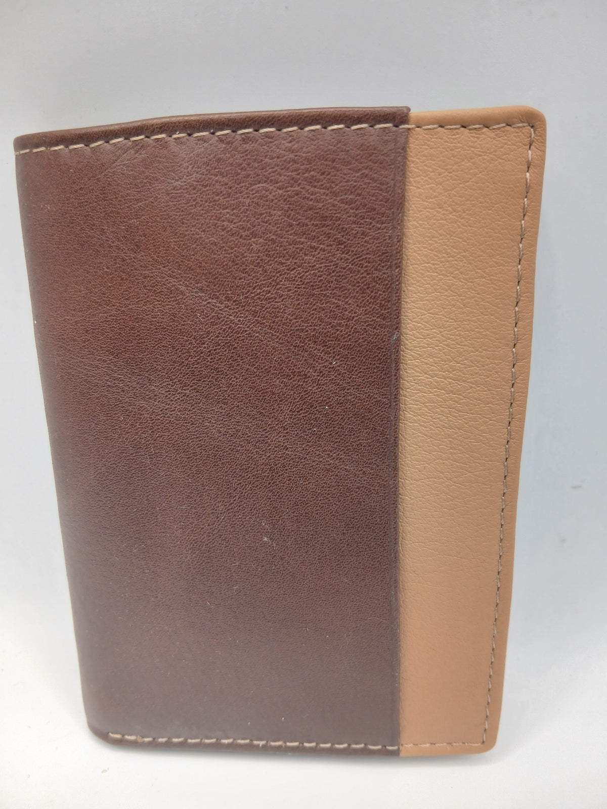 Cartera de piel 460 color cuero marca piel Guerrero