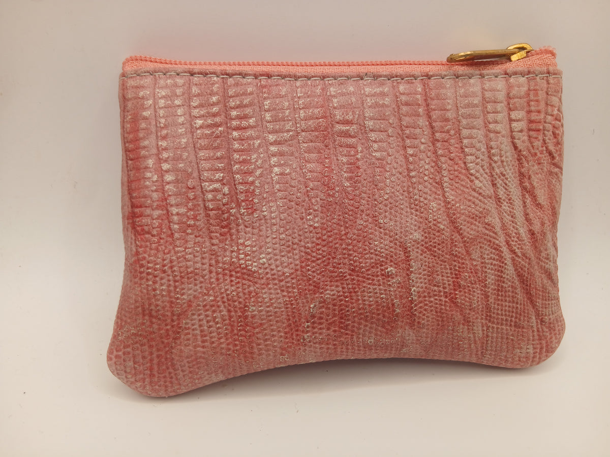 Monedero cremallera 100 color salmon marca piel Guerrero